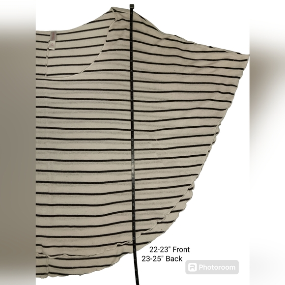 Xhilaration Flowy Poncho-Style Top, Cream/Black Stripes, sz M, GUC! - Picture 10 of 13